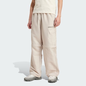 ADIDAS ORIGINALS Wide leg Broek in Beige: voorkant