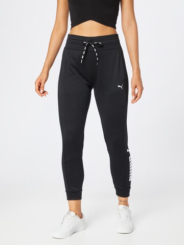 PUMA Regular Workout Pants in Black: front