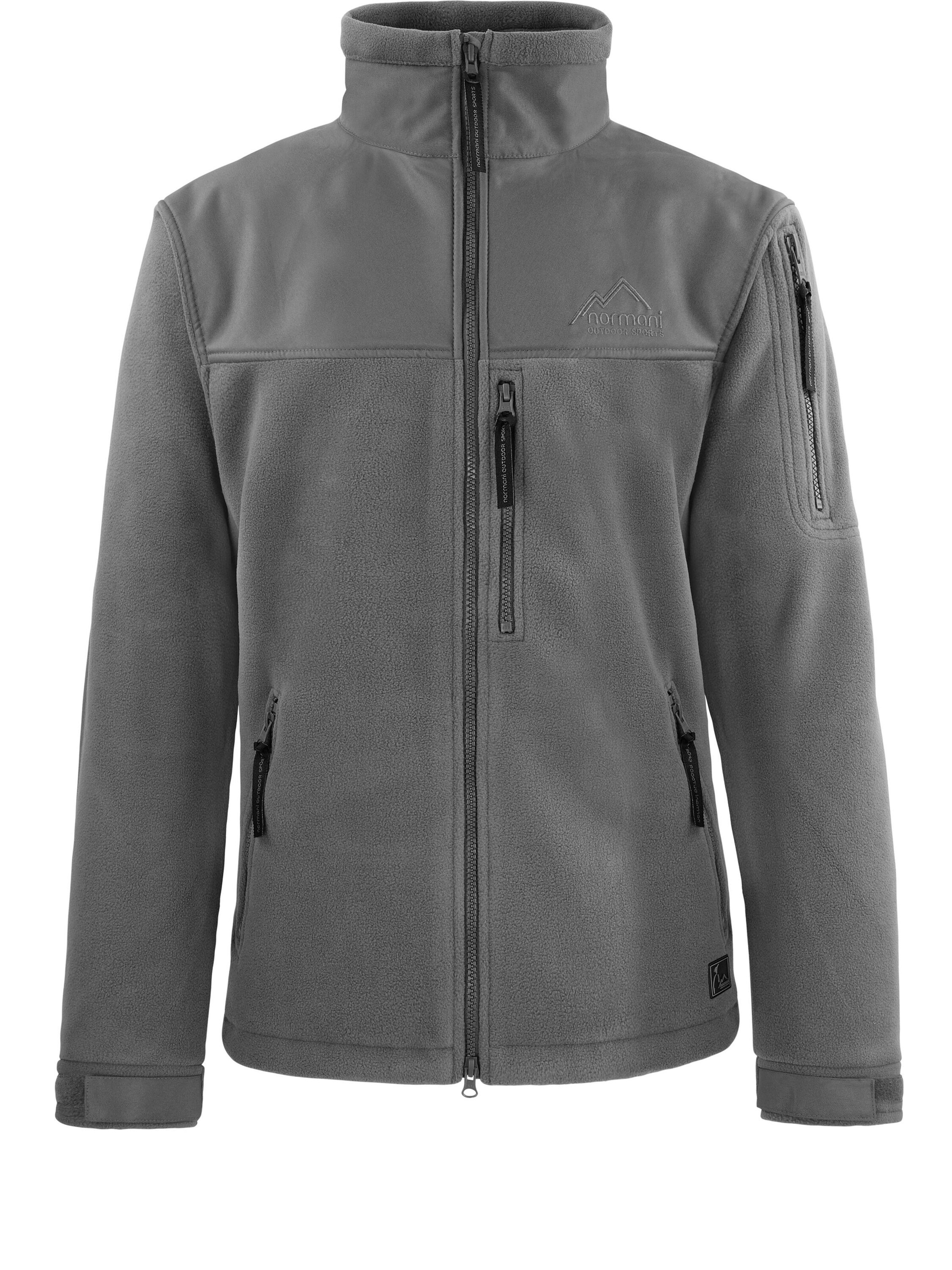 normani Funktionele fleece-jas 'Roald' in Grijs: voorkant