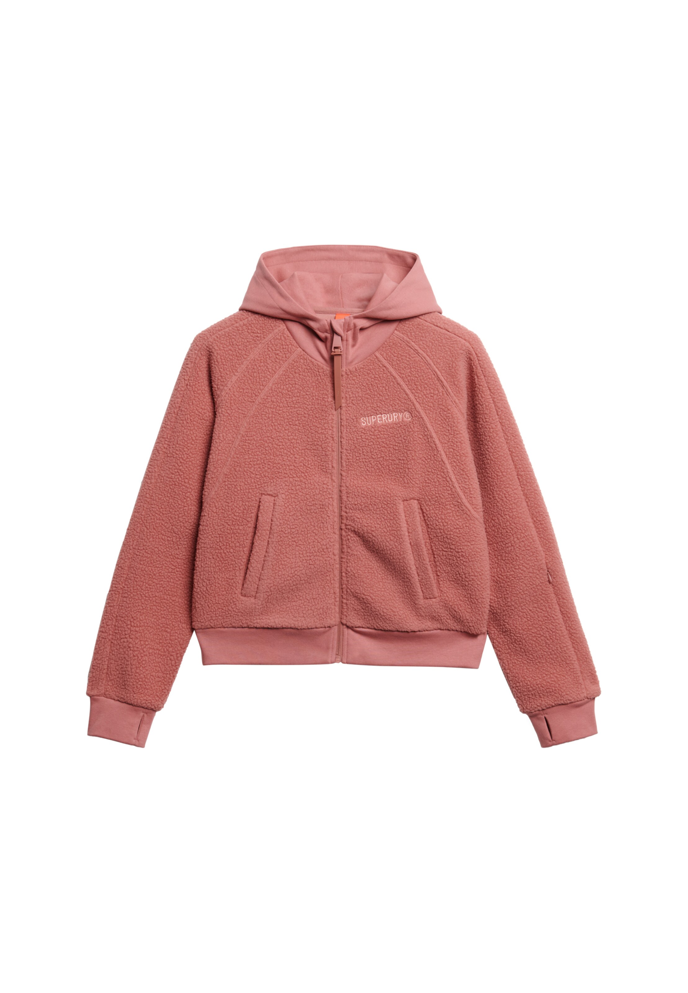Superdry Fleece Jacket in Pink: front