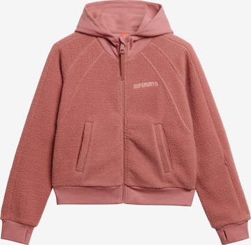 Superdry Fleecejacke in Pink: Vorderseite