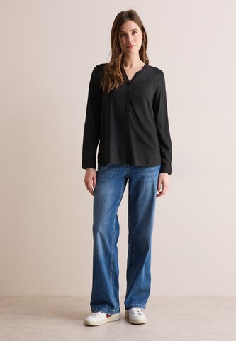 CECIL Bluse in Unifarbe in Schwarz
