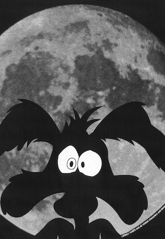 LOGOSHIRT T-Shirt 'Looney Tunes - Coyote Mond' in Schwarz