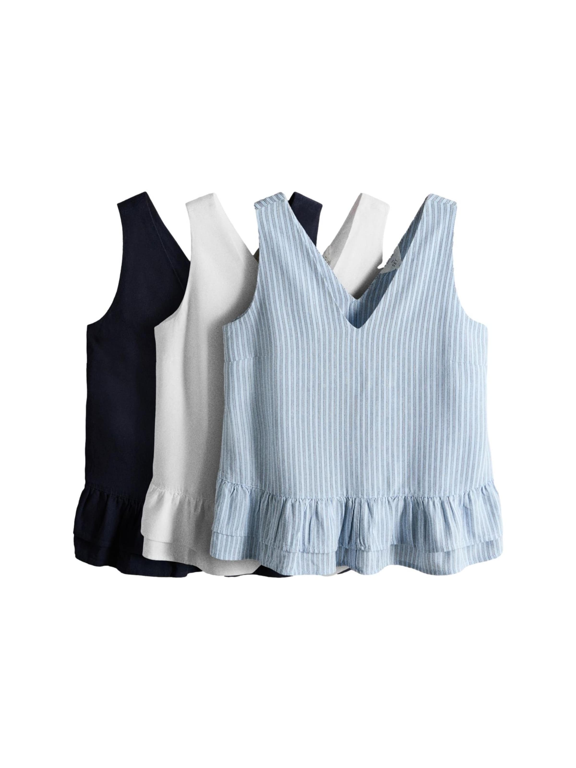 The Set Blouse in Blue: front