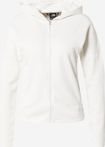 THE NORTH FACE Athletic Zip-Up Hoodie in White: front