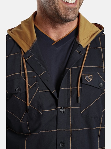 Charles Colby Zip-Up Hoodie ' Duke Crowley ' in Blue