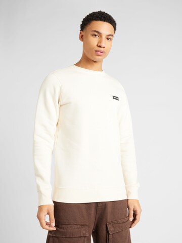 Sweat-shirt DENHAM en blanc : devant