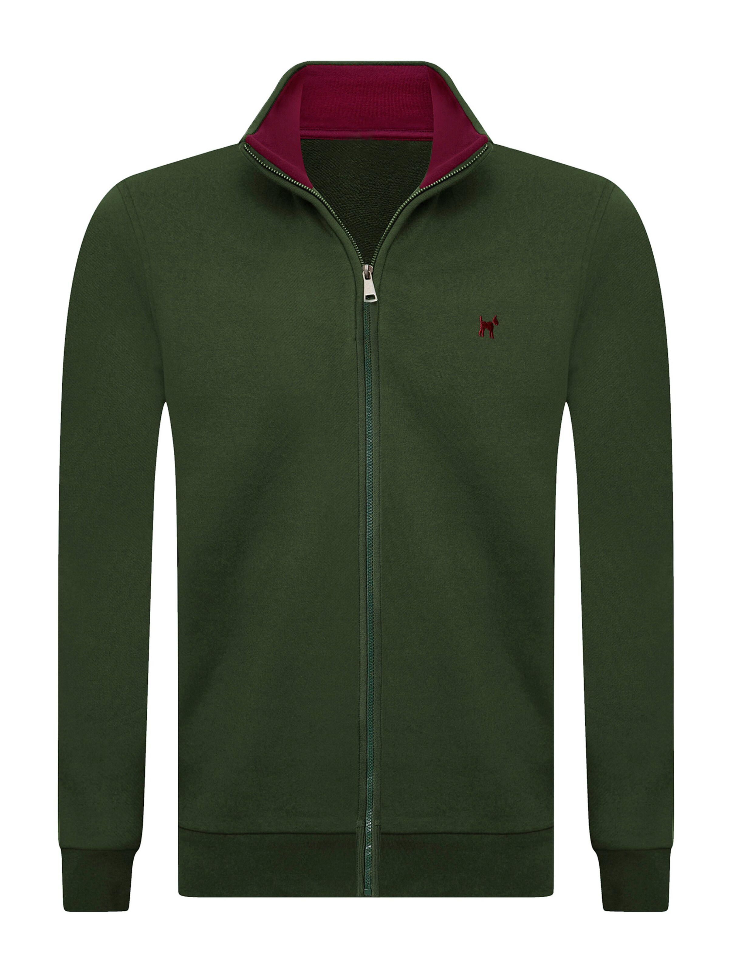 Williot Zip-Up Hoodie in Green: front