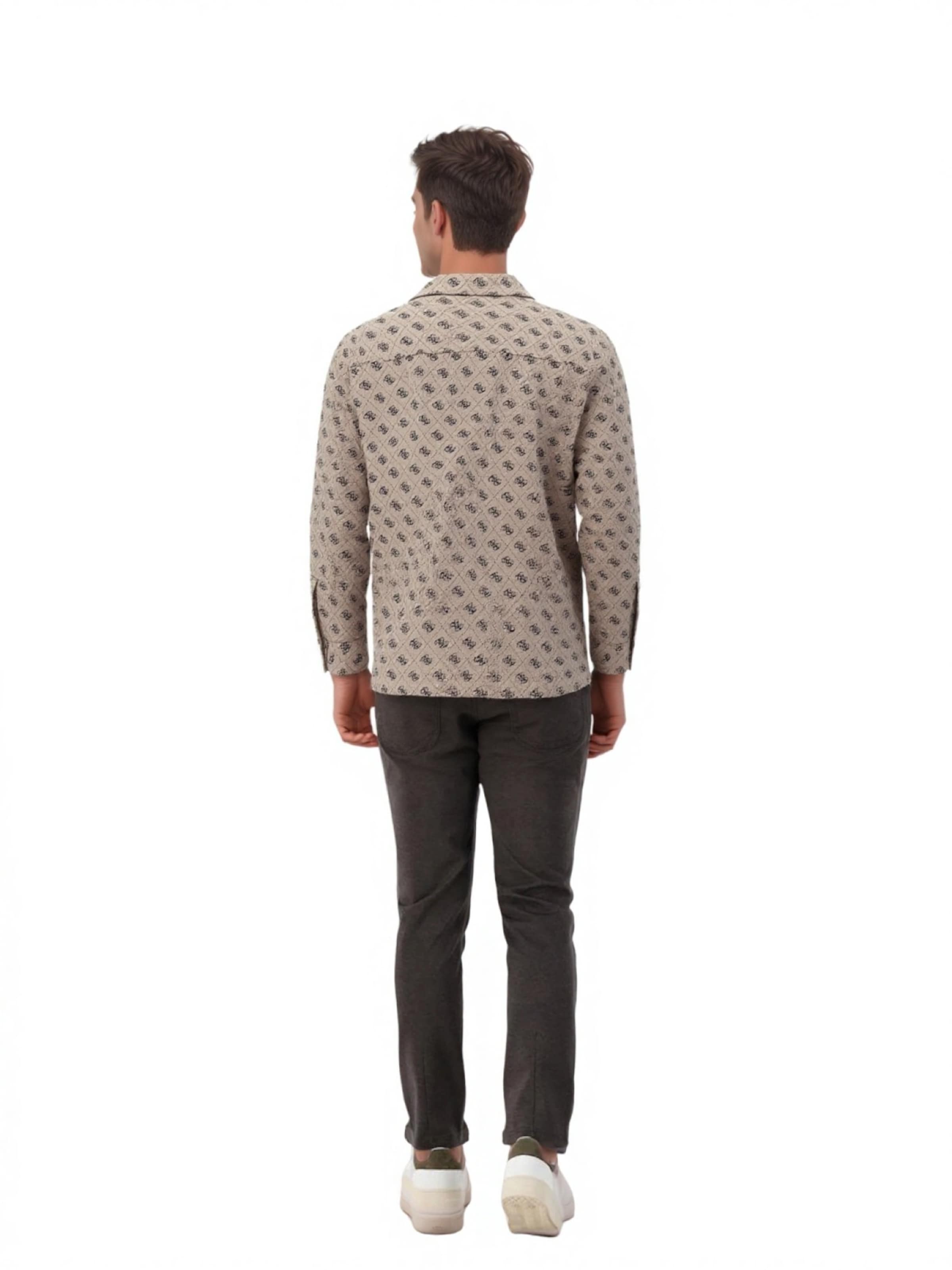 GUESS Regular Fit Hemd '4G Shaket' in Pink