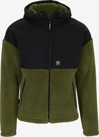 SPITZBUB Fleecejacke 'Essential' in Grün: Vorderseite