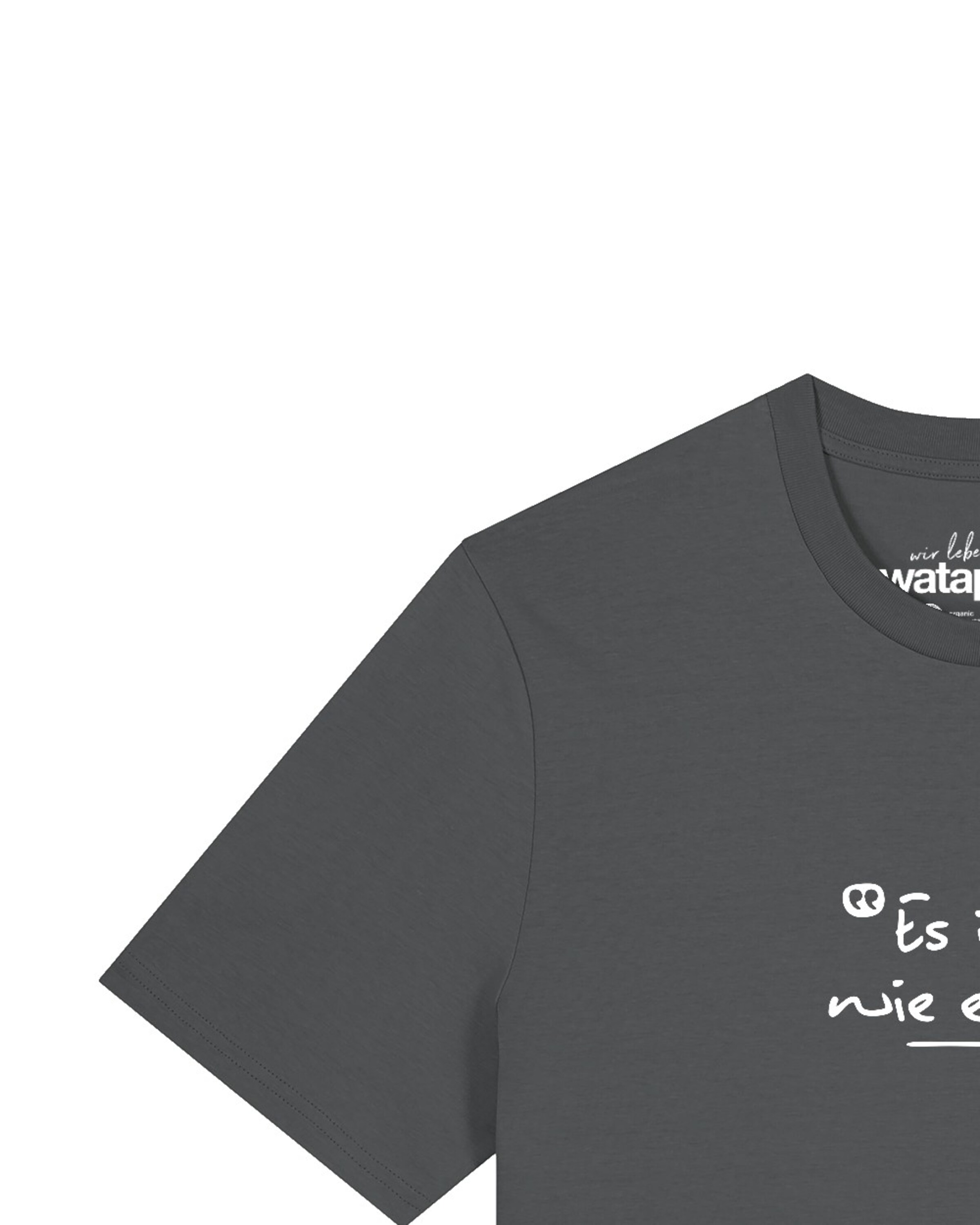 Maglietta 'Es Ist Wie Es Ist' di Watapparel in grigio