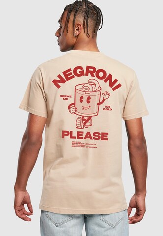 T-Shirt 'Negroni Please' Mister Tee en beige