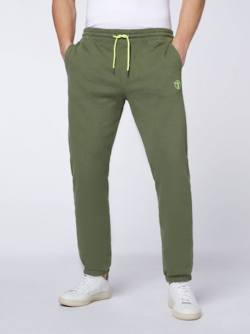 CHIEMSEE Tapered Pants in Green: front