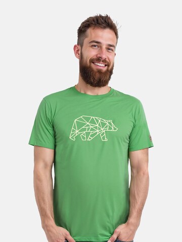FORSBERG Shirt 'Finnson T-Shirt mit Brustlogo' in Grün: Vorderseite