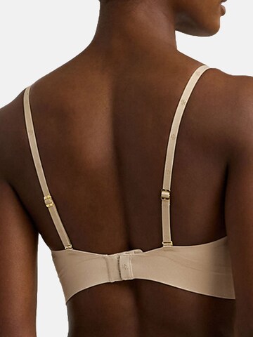 Lauren Ralph Lauren Bralette Bra ' Luxe Smoothing ' in Beige