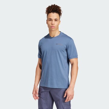 ADIDAS TERREX Performance shirt 'Xploric' in Blue: front