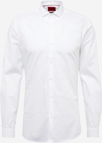 HUGO Slim fit Button Up Shirt 'Erriko' in White: front
