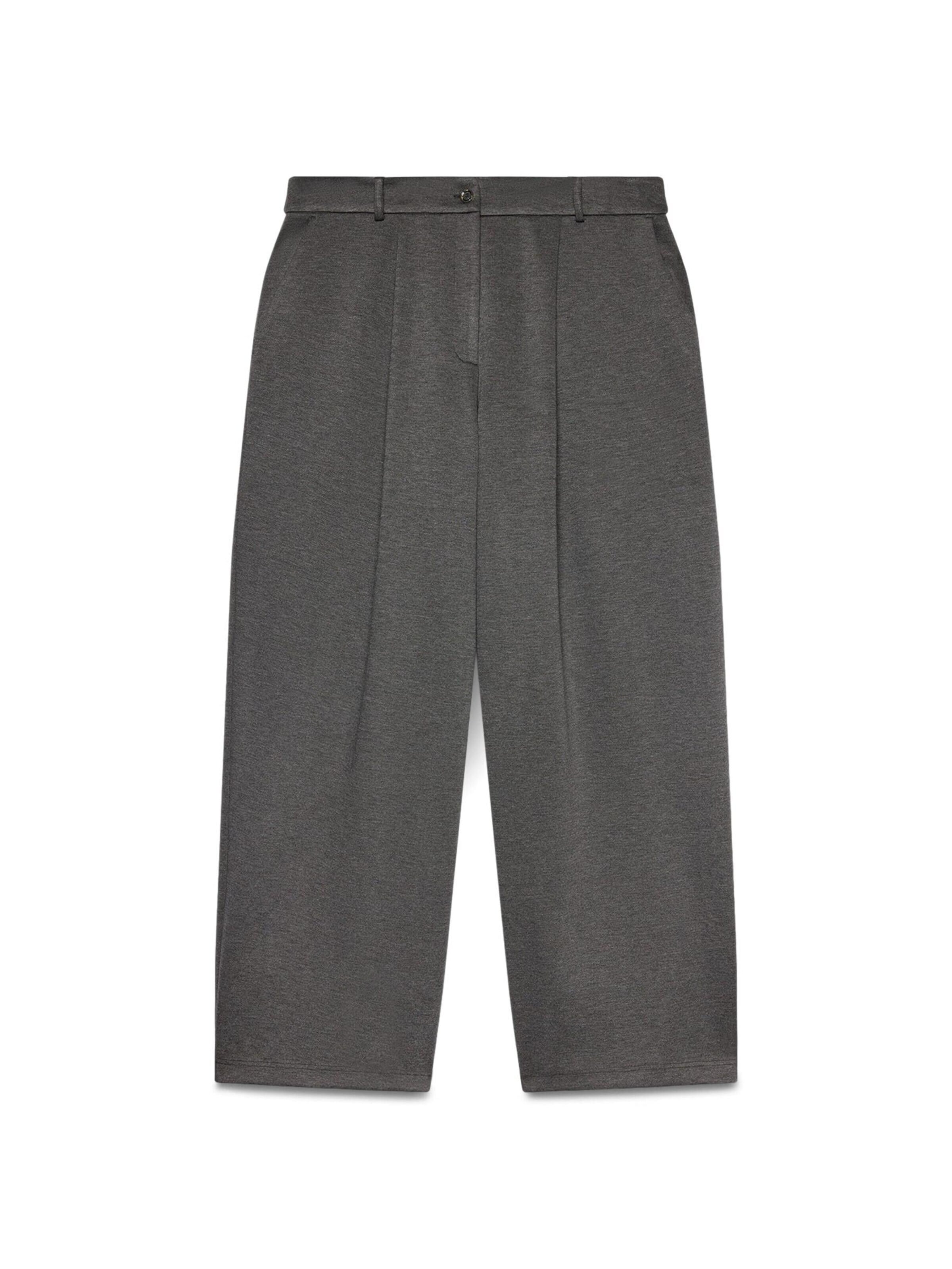 Fiorella Rubino Wide leg Broek in Grijs: voorkant