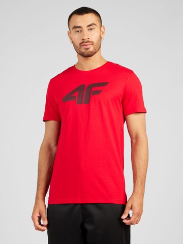 4F Λειτουργικό μπλουζάκι σε κόκκινο: μπροστά