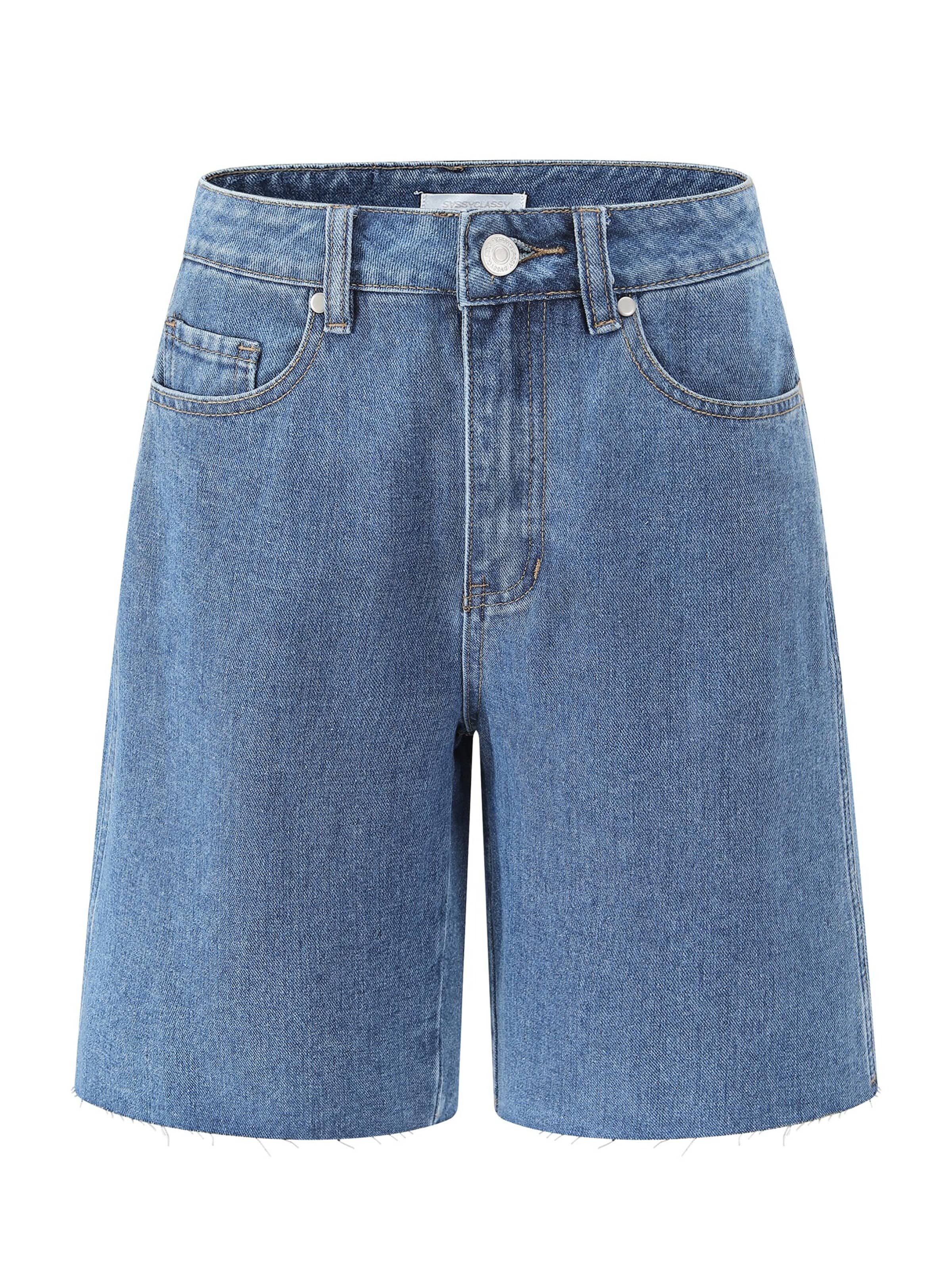 SASSYCLASSY Regular Pants in Blue: front