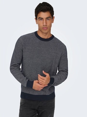 Pulover 'ONSMORGAN' de la Only & Sons pe albastru