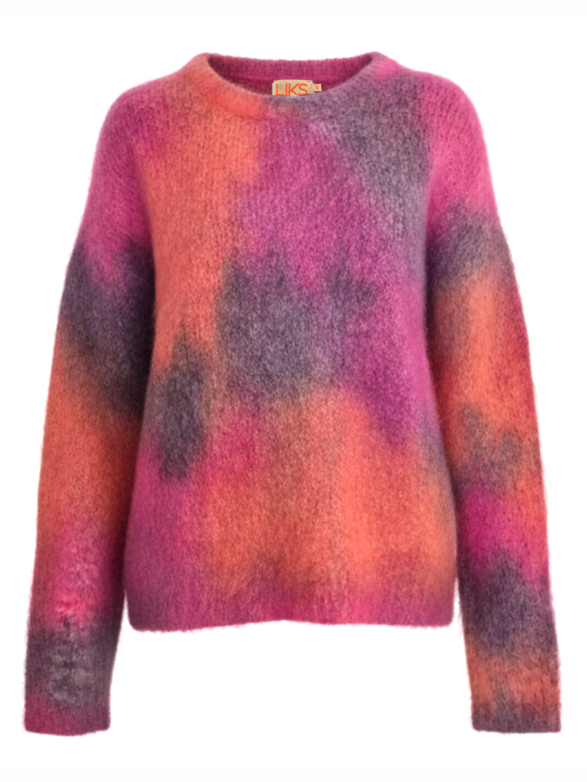 LIKS. Munich Pullover 'Strickpullover mit Farbverlauf gesprüht - AntoniaC'‌‌ in Mischfarben: Vorderseite