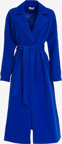 Cappotto di mezza stagione di Influencer in blu: frontale