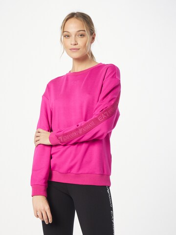 EA7 Emporio Armani Sweatshirt in Pink: front