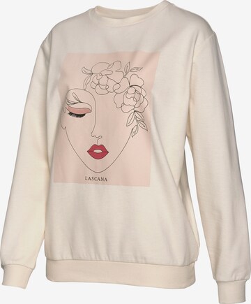 LASCANA Sweatshirt i beige