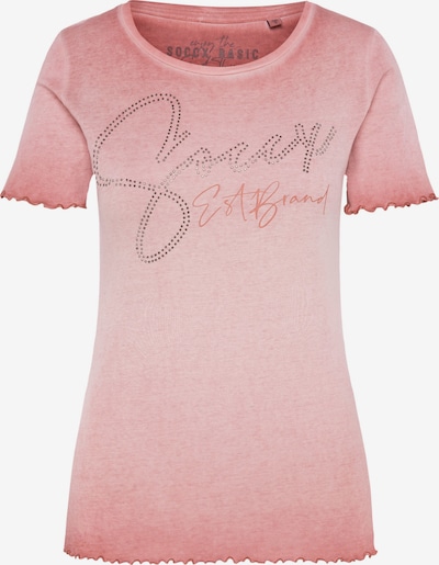 Soccx Basic Rippshirt mit Logo aus Schmucksteinen in XS in rot, Produktansicht