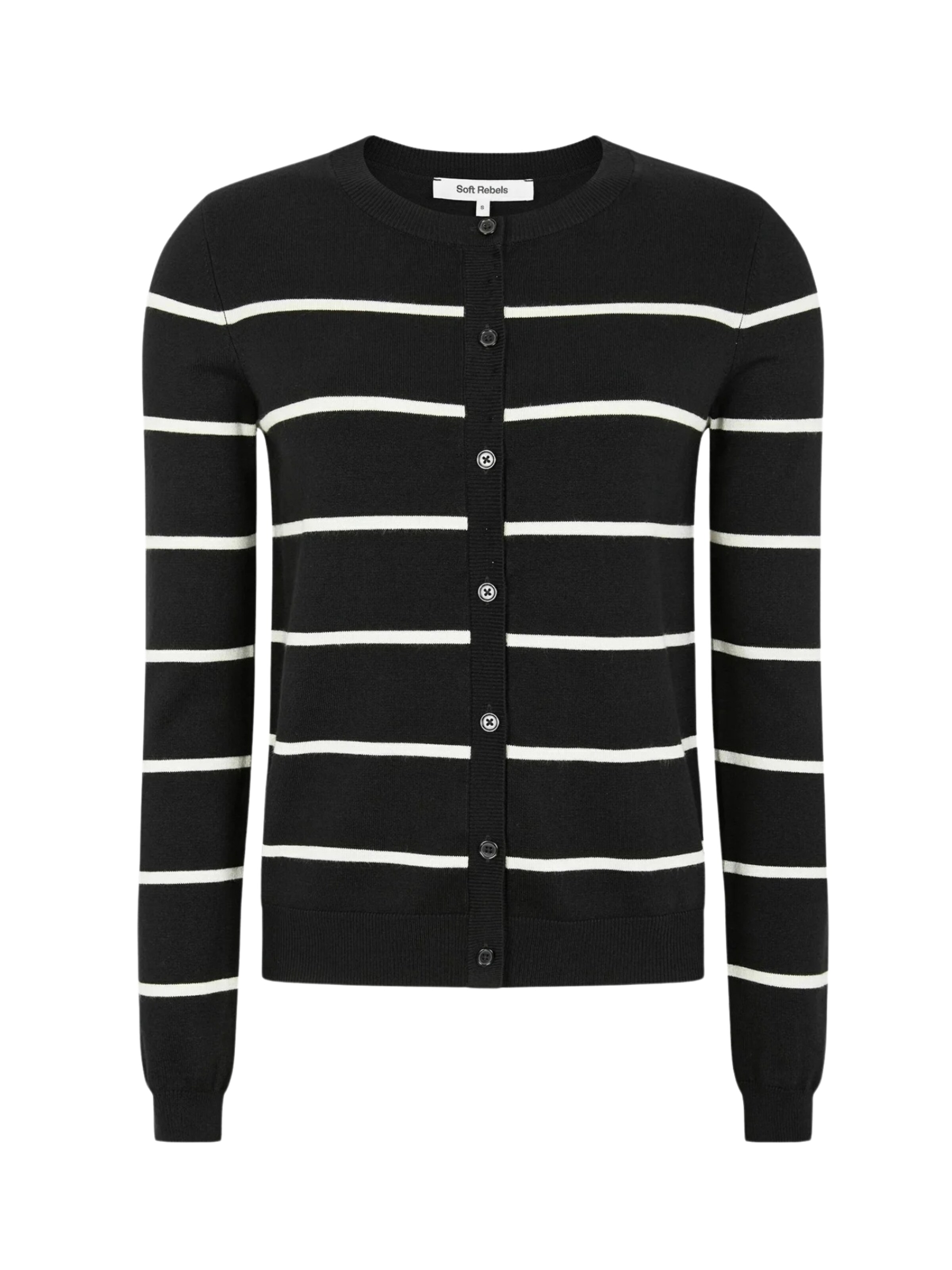 Geacă tricotată ' SRMarla ' de la Soft Rebels pe negru: față
