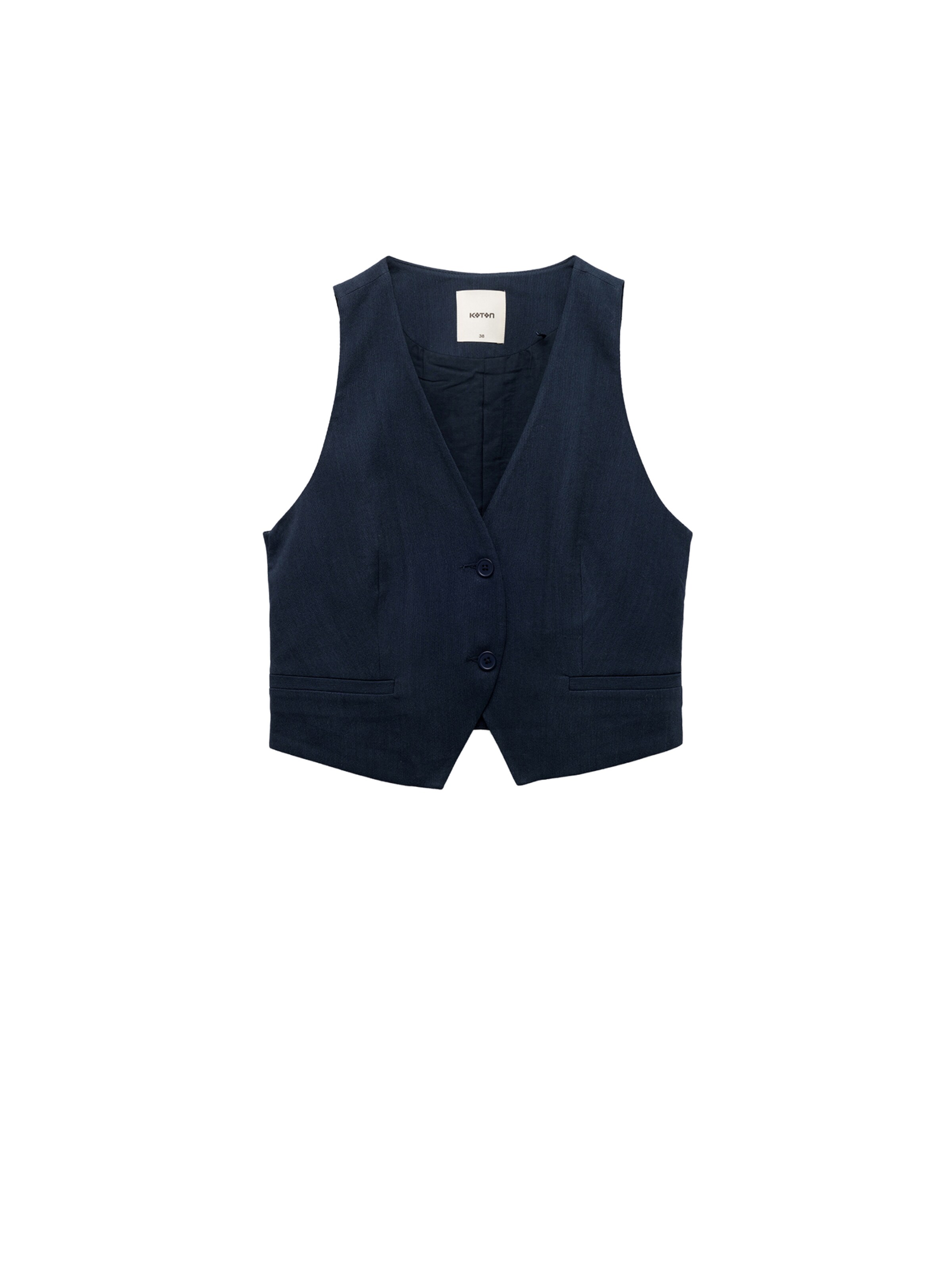 Koton Gilet in Blauw: voorkant