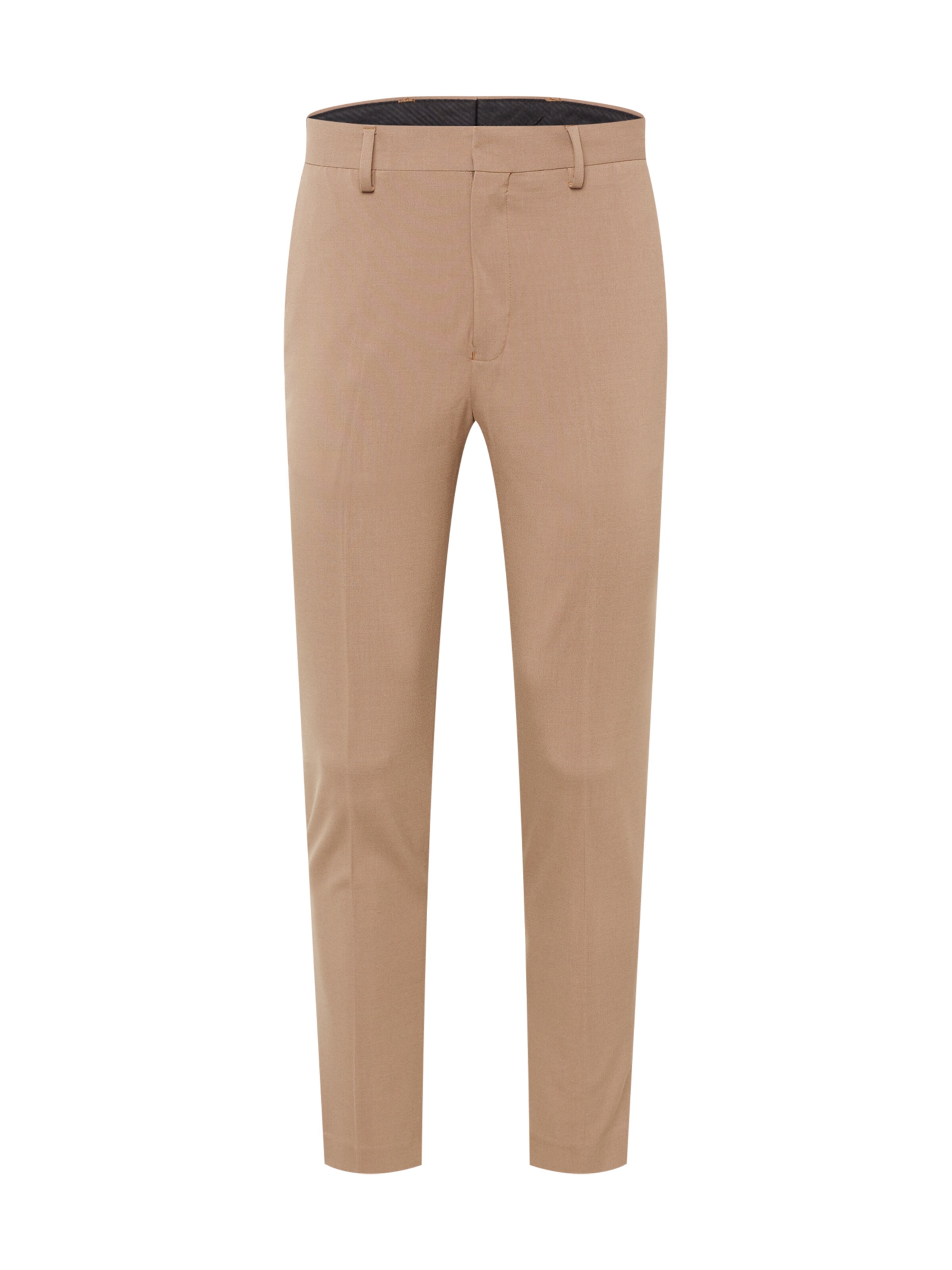 Slimfit Pantaloni con piega frontale di BURTON MENSWEAR LONDON in marrone: frontale