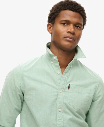 Superdry Regular fit Button Up Shirt in Green