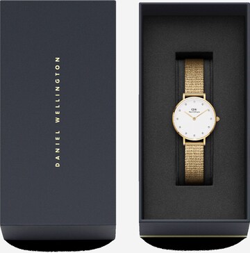 Orologio analogico 'Petite Pressed Evergold Lumine G White' di Daniel Wellington in oro: frontale