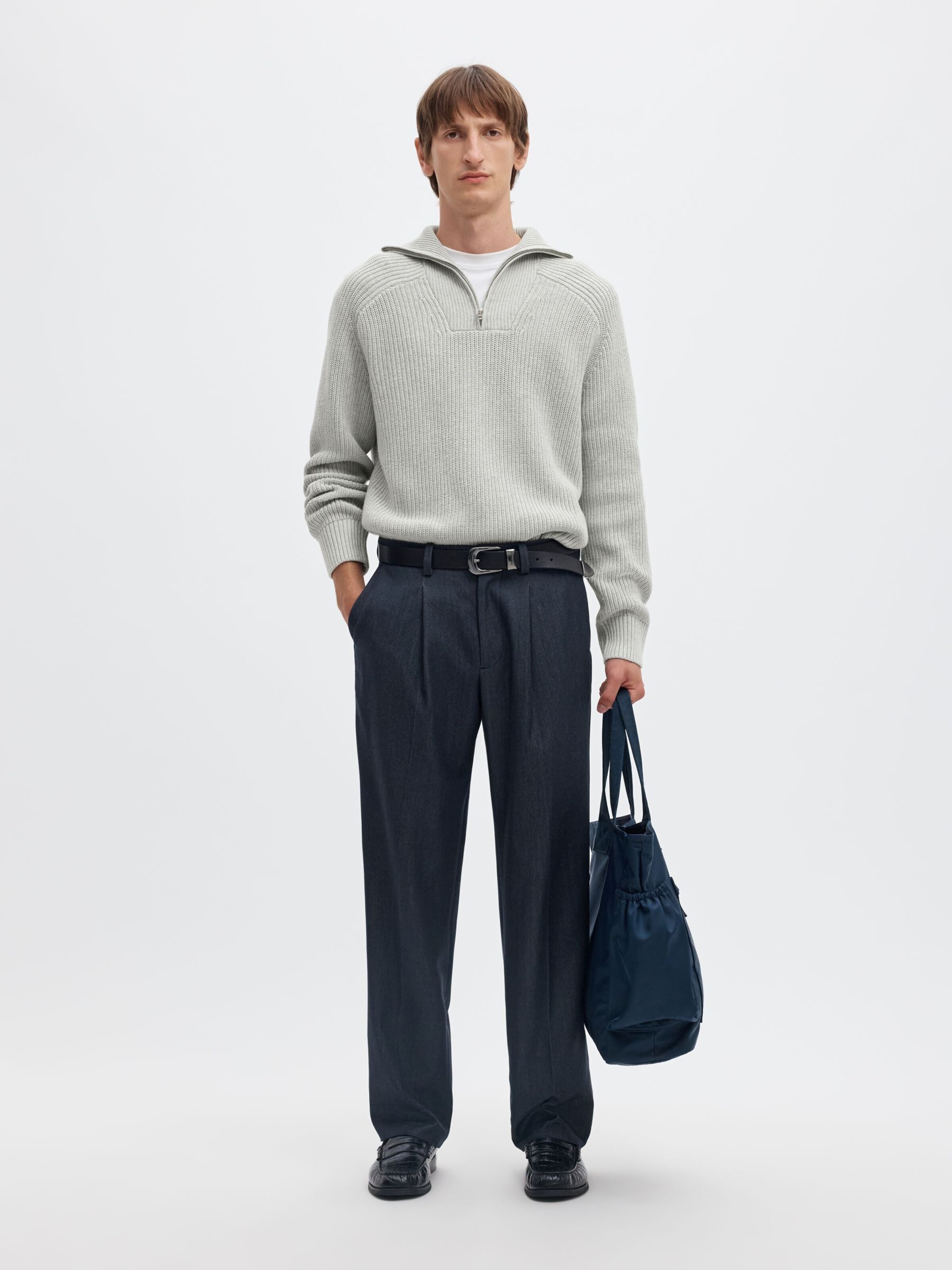 SELECTED Pullover i grå