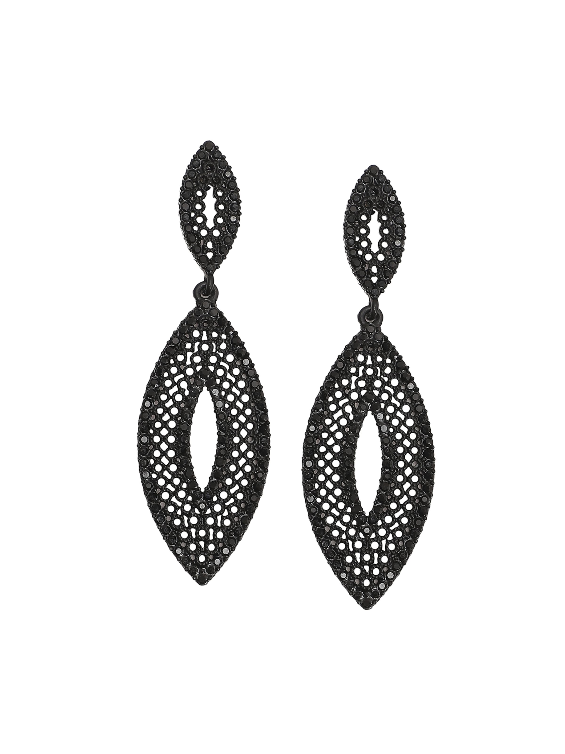 SOHI Øreringe ' Keeley ' i sort: forside