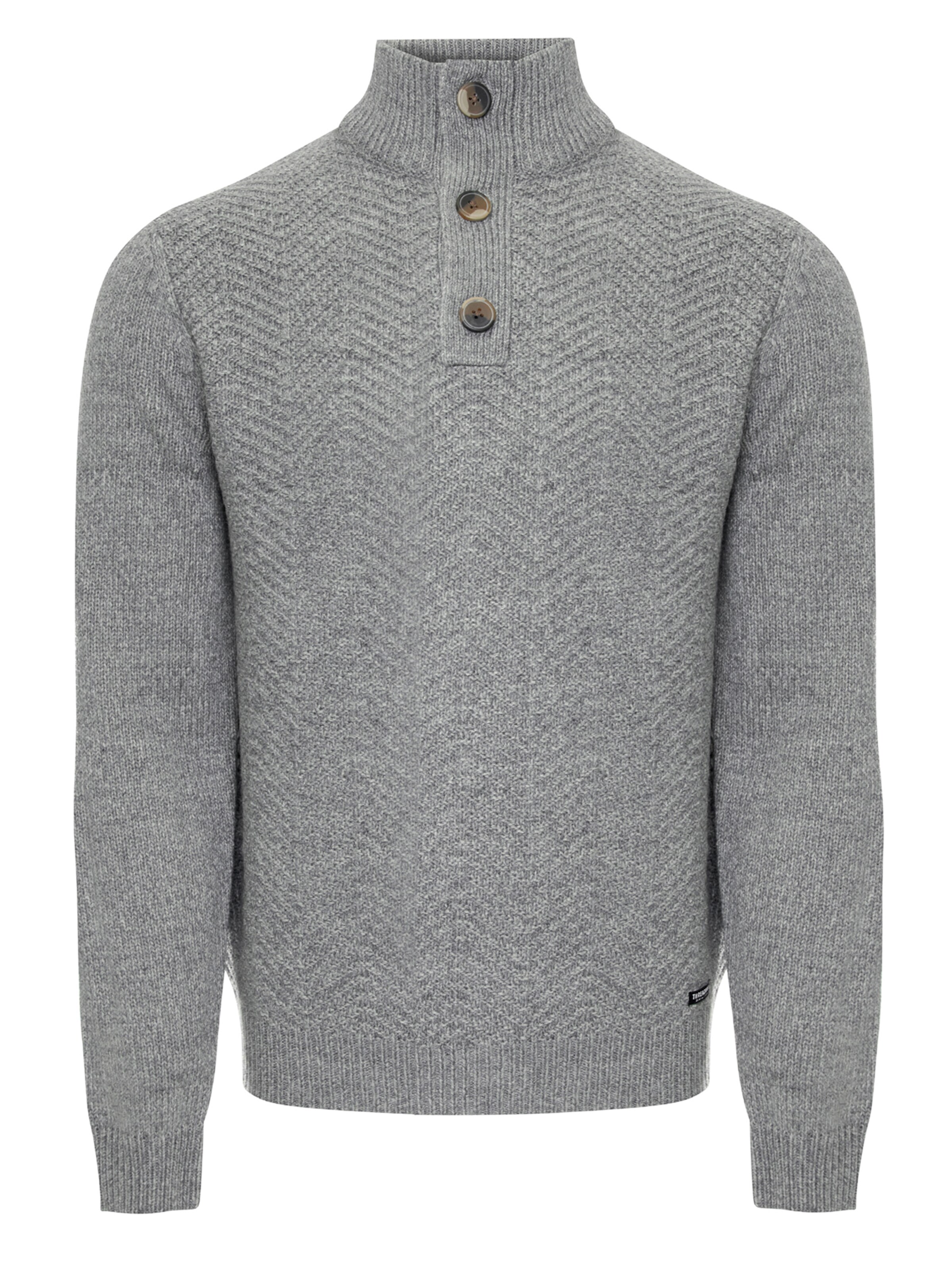 Threadbare Sweater 'Maxwell' in Grey: front