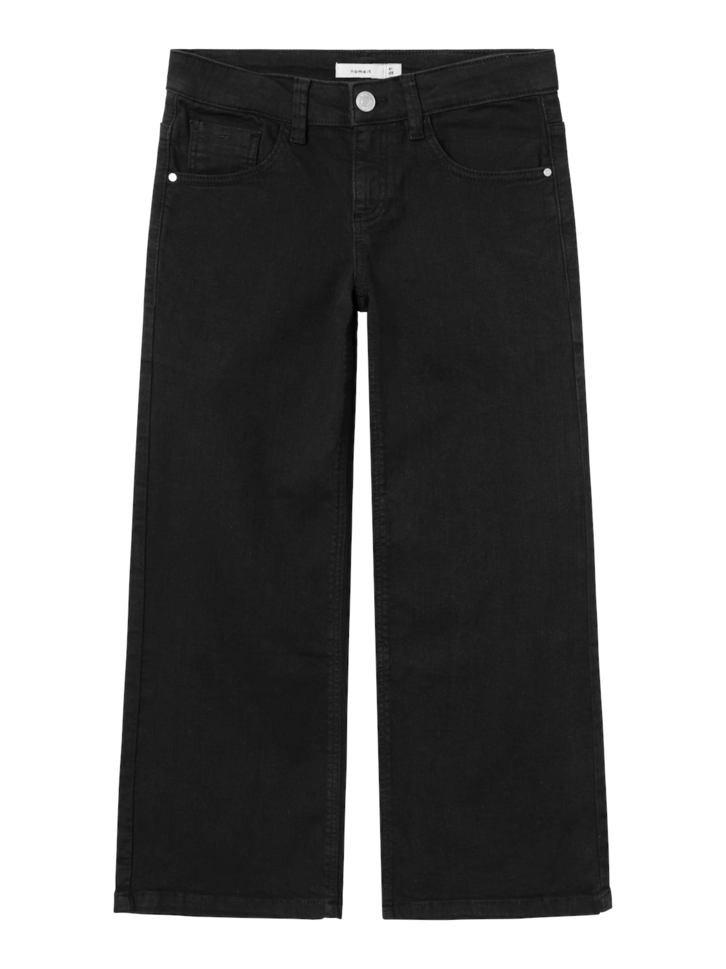 NAME IT Wide Leg Jeans 'Rose' in Schwarz: Vorderseite