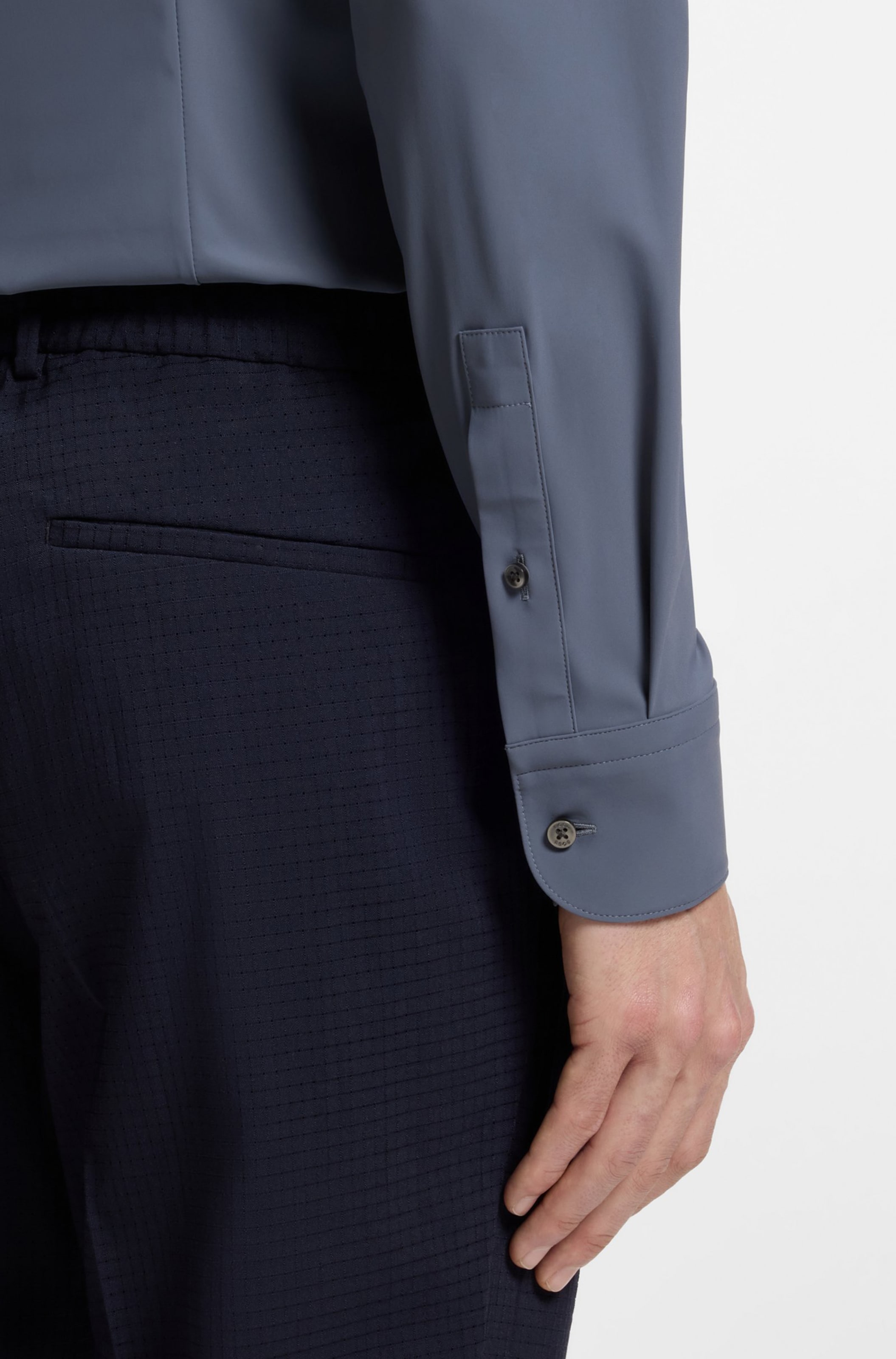 BOSS Slim Fit Businesshemd in Blau