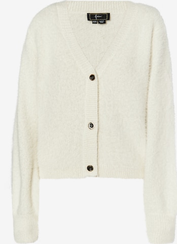 faina Knit Cardigan in White: front