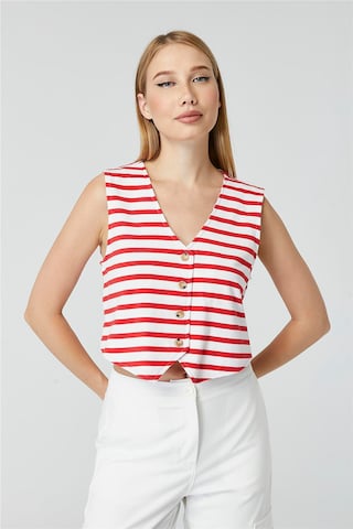 HOME STORE Top in Rood: voorkant