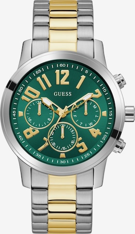 GUESS Analogt ur 'Parker' i sølv: forside
