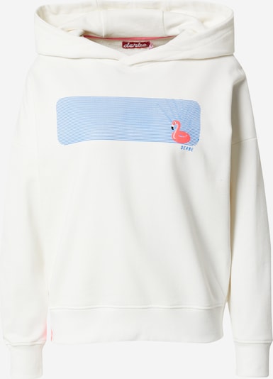 Derbe Sweatshirt in hellblau / hellrot / offwhite, Produktansicht