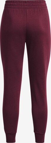 UNDER ARMOUR Tapered Workout Pants 'Rival' in Red