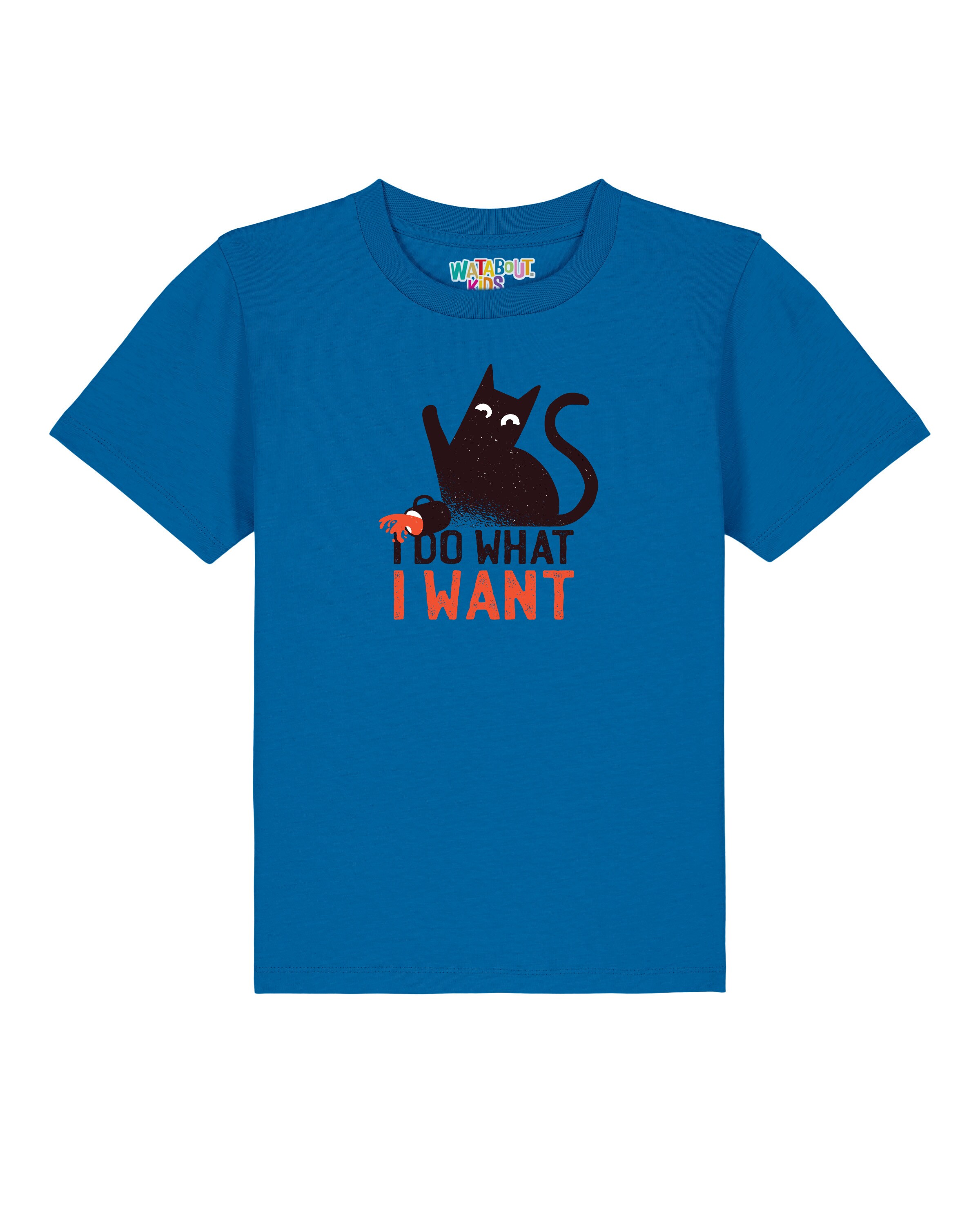 T-Shirt 'Cat' watabout.kids en bleu : devant