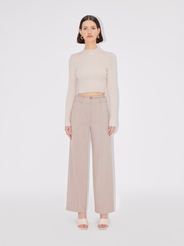 LeGer by Lena Gercke Loose fit Trousers with creases 'Leia' in Beige