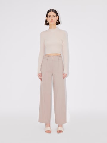 LeGer by Lena Gercke Loose fit Trousers with creases 'Leia' in Beige