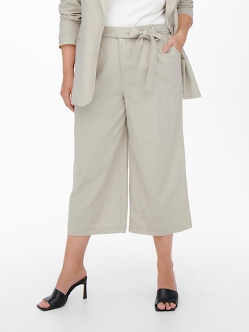 ONLY Carmakoma Loose fit Pleat-front trousers 'Cara' in Grey: front