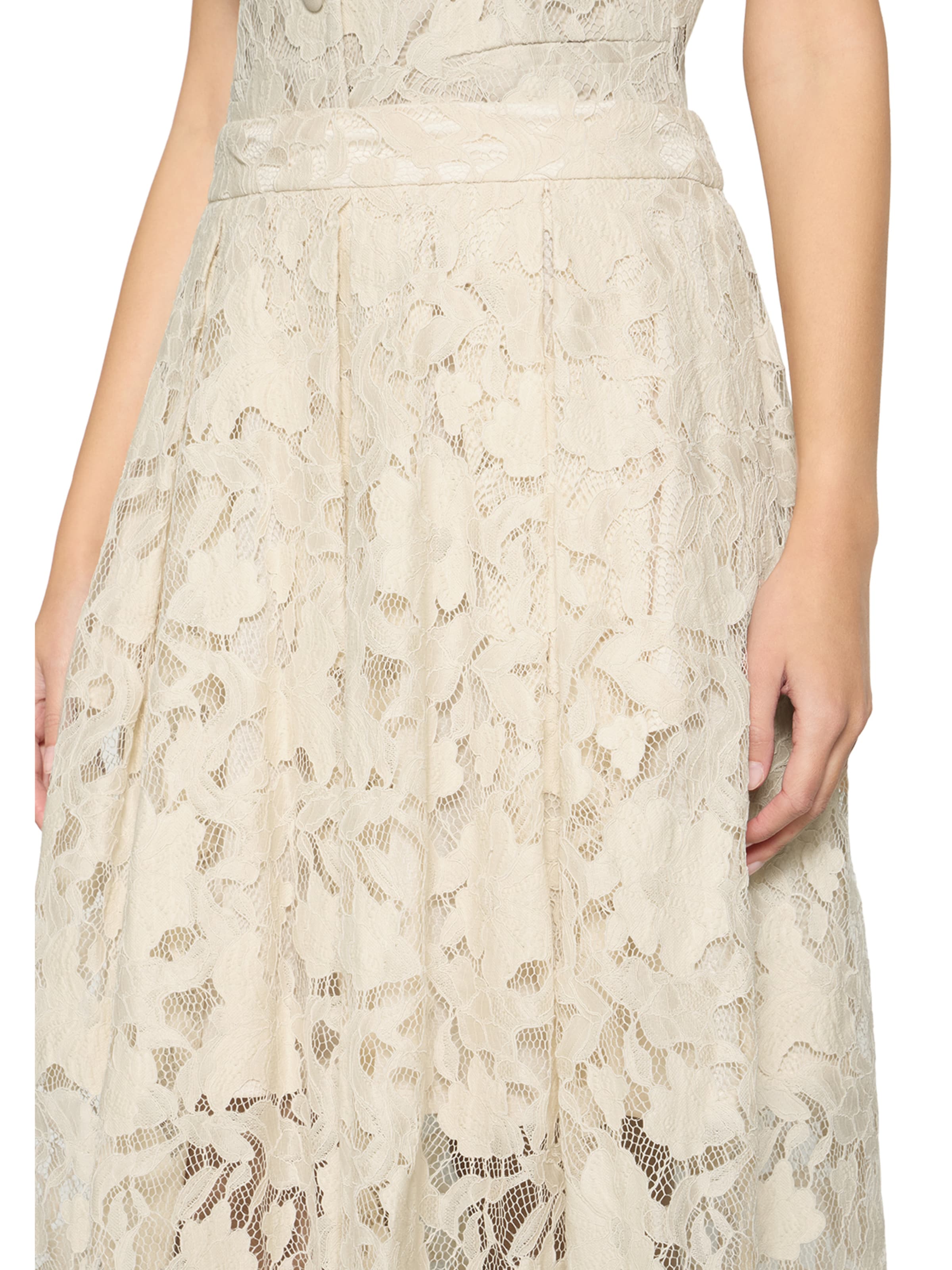 Vera Mont Spitzenrock mit Taschen in Beige